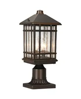 Sierra Craftsman Rustic Farmhouse Mission Outdoor Post Light Fixture Rubbed Bronze 2