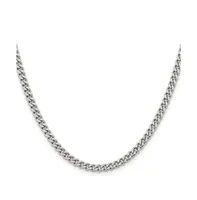 Chisel Stainless Steel Polished 4mm Curb Chain Necklace