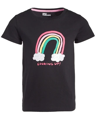 Epic Threads Toddler & Little Girls Looking Up Rainbow Graphic T-Shirt, Created for Macy's