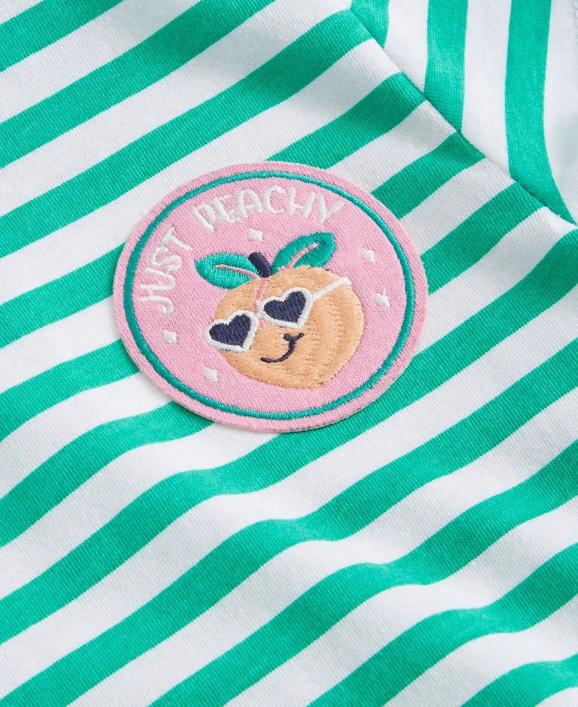 Epic Threads Toddler & Little Girls Peachy Patch Striped T-Shirt, Created for Macy's
