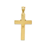 14K Yellow Gold Cross Rosary Pendant for Women