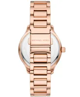 Michael Kors Women's Sage Three-Hand Rose Gold-Tone Stainless Steel Watch 38mm