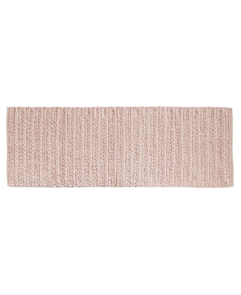 mDesign Soft Cotton Spa Mat Rug for Bathroom, Braided, 60" x 21"