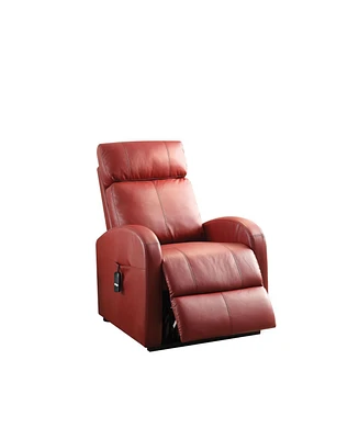 Simplie Fun Ricardo Recliner Chair w/Power Lift in Red Pu