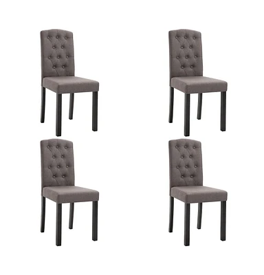 vidaXL Dining Chairs 4 pcs Taupe Fabric