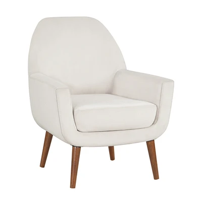 Simplie Fun Astrid Mid-Century Sea Oat Velvet Arm Chair