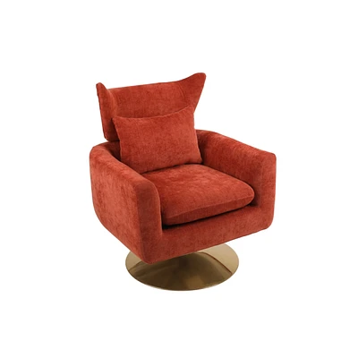 Simplie Fun Classic Mid-Century 360-Degree Swivel Accent Chair, Linen