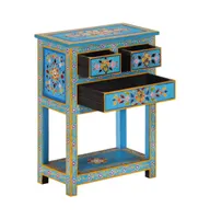 Sideboard Turquoise 21.7"x11.8"x29.9" Solid Wood Mango