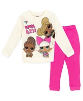 L.o.l. Surprise! Girls Fleece Sweatshirt and Jogger Pants Outfit Set to (4