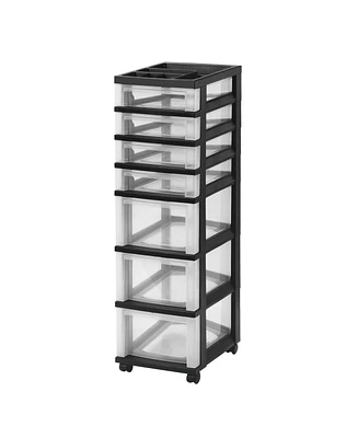 Iris Drawer Rolling Storage Cart with Organizer Top