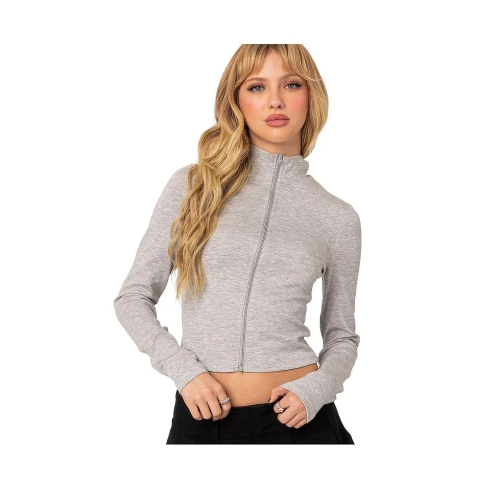 Women's Tessa high neck zip up cardigan