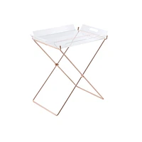 Simplie Fun Cersei Tray Table In Clear Acrylic & Copper