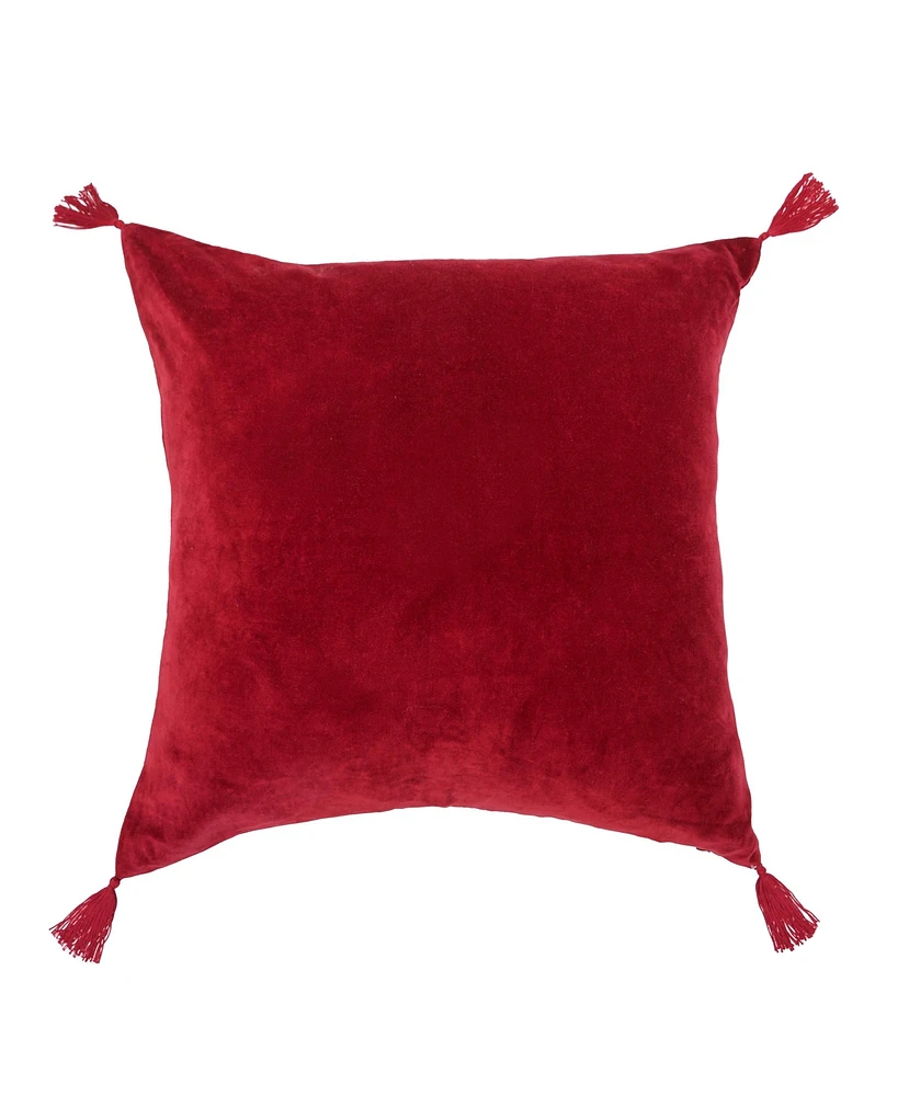 carol & frank 22" x 22" River Ruby Accent Throw Pillow w/ Tassels