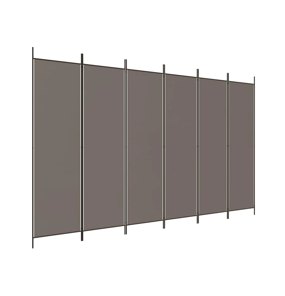 vidaXL 6-Panel Room Divider Anthracite 118.1"x78.7" Fabric