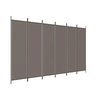 vidaXL 6-Panel Room Divider Anthracite 118.1"x78.7" Fabric