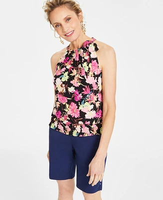 I.n.c. International Concepts Women's Printed Halter Top, Created for Macy's