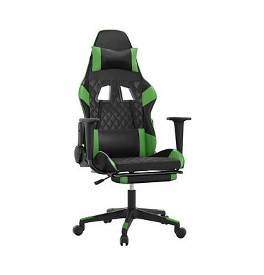 vidaXL Gaming Chair with Footrest and Faux Leather