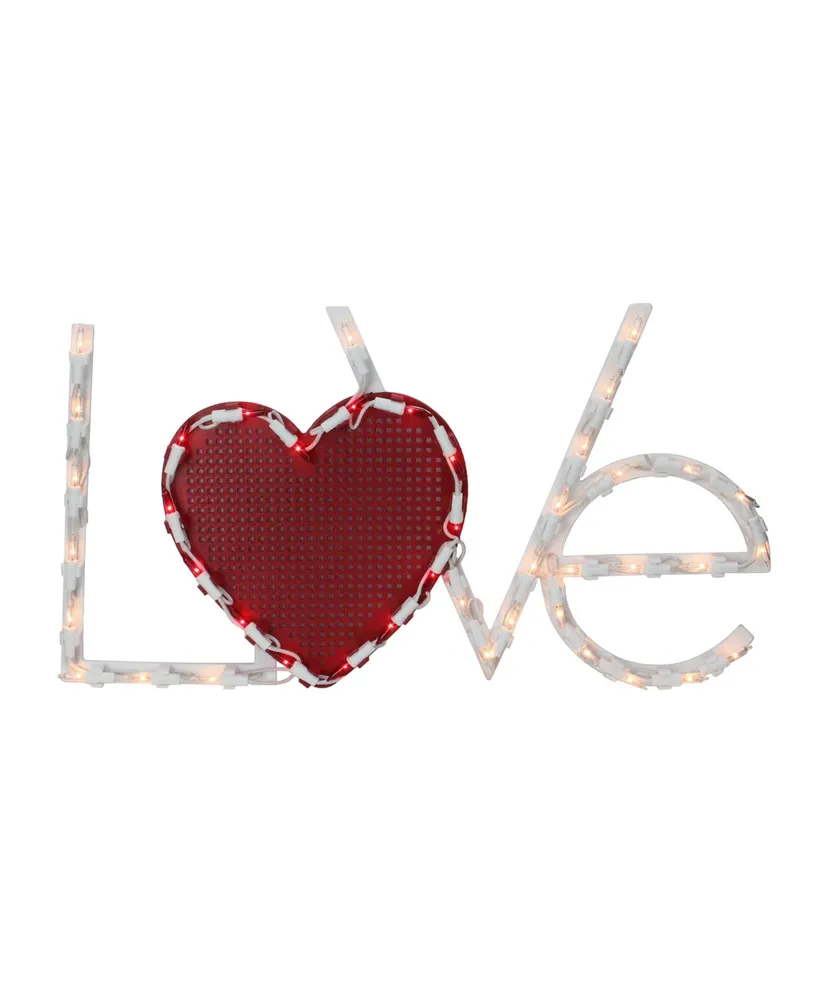 Northlight 17" Lighted "Love" with Heart Valentine's Day Window Silhouette Decoration