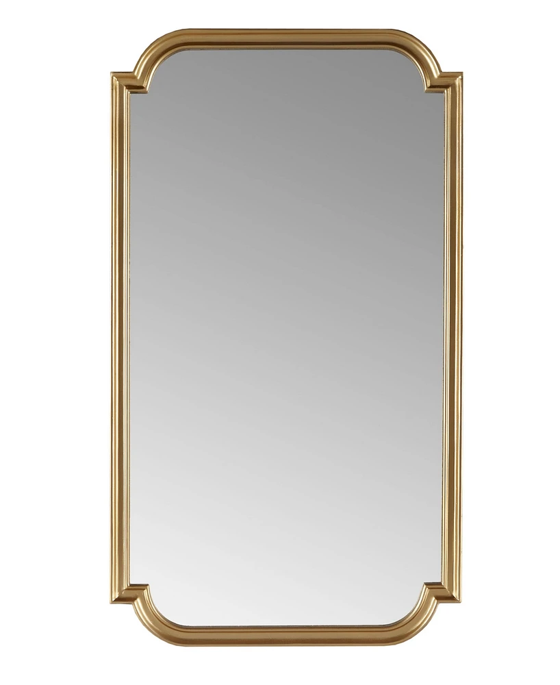 Madison Park Adelaide Gold-Tone Scalloped Wood Wall Mirror