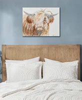 Ink+Ivy Windswept Hand Embellished Highland Bull Canvas Wall Art