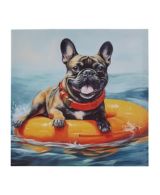 Madison Park Beach Dogs Frenchie Canvas Wall Art