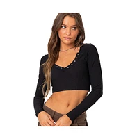 Women's Milady ribbed crop top