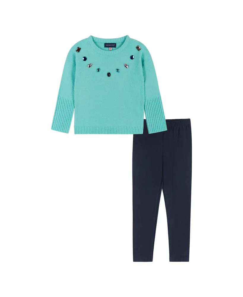 Toddler/Child Girls Rhinestone Sweater w/Legging Set