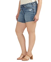 Silver Jeans Co. Trendy Plus Size Elyse Mid-Rise Jean Shorts