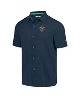 Men's Tommy Bahama Navy Chicago Bears Tidal Kickoff Camp Button-Up Shirt