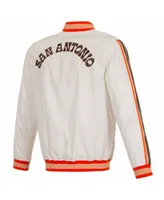 Men's Jh Design White San Antonio Spurs 2023/24 City Edition Nylon Full-Zip Bomber Jacket