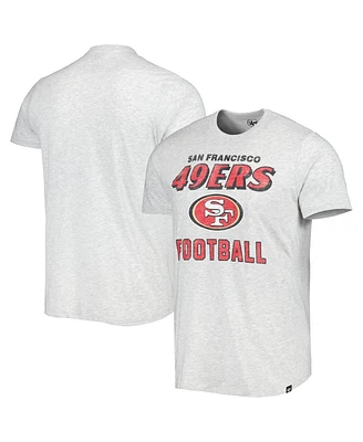 Men's '47 Brand Heathered Gray Distressed San Francisco 49ers Dozer Franklin Lightweight T-shirt