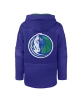 Men's '47 Brand Blue Dallas Mavericks 2022/23 Pregame Mvp Lacer Pullover Hoodie - City Edition