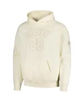 Men's Pro Standard Saquon Barkley Cream New York Giants Player Name and Number Pullover Hoodie