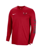 Men's and Women's Nike Red Chicago Bulls 2023/24 Authentic Pregame Long Sleeve Shooting Shirt