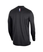 Men's and Women's Nike Black Brooklyn Nets 2023/24 Authentic Pregame Long Sleeve Shooting Shirt