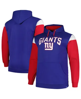 Men's Profile Royal New York Giants Big and Tall Trench Battle Pullover Hoodie
