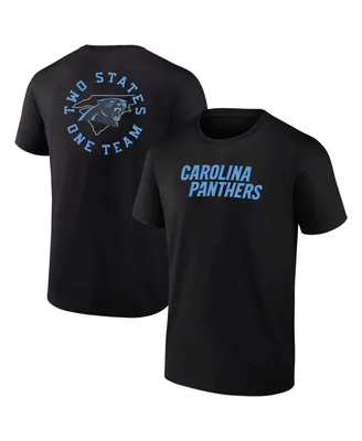 Men's Profile Black Carolina Panthers Big and Tall Two-Sided T-shirt