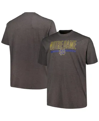 Men's Profile Heather Charcoal Notre Dame Fighting Irish Big and Tall Team T-shirt