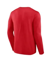 Men's Profile Scarlet Nebraska Huskers Big and Tall Two-Hit Graphic Long Sleeve T-shirt