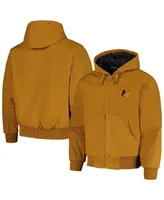 Men's Dunbrooke Brown Baltimore Orioles Dakota Work Full-Zip Hoodie Jacket