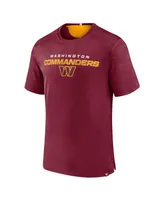 Men's Fanatics Burgundy Washington Commanders Defender Evo T-shirt