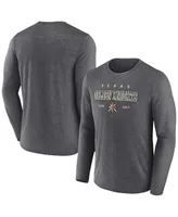 Men's Fanatics Heather Charcoal Vegas Golden Knights Long Sleeve T-shirt