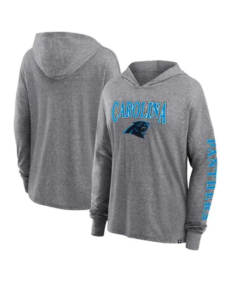 Women's Fanatics Heather Gray Carolina Panthers Classic Outline Pullover Hoodie