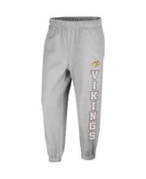 Women's '47 Brand Gray Distressed Minnesota Vikings Double Pro Harper Jogger Sweatpants