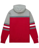 Men's Mitchell & Ness Red Washington State Cougars Head Coach Pullover Hoodie