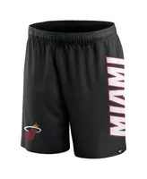 Men's Fanatics Black Miami Heat Post Up Mesh Shorts