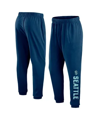 Men's Fanatics Deep Sea Blue Seattle Kraken Chop Block Fleece Sweatpants