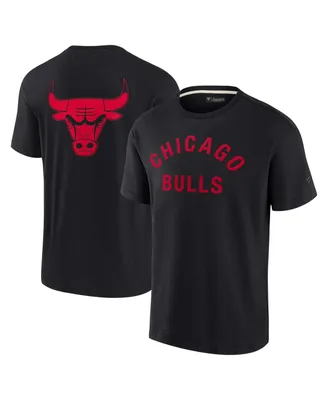 Men's and Women's Fanatics Signature Black Chicago Bulls Super Soft T-shirt