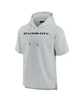Men's and Women's Fanatics Signature Gray St. Louis City Sc Super Soft Fleece Short Sleeve Pullover Hoodie