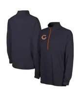 Men's Navy Chicago Bears Combine Authentic Raglan Quarter-Zip Top